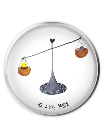 Mr. & Mrs. Panda abfluss stöpsel Sternzeichen Waage ohne Spruch in Weiß