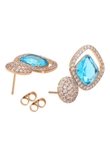 NAEMI Women Earrings in Rose Gold Turquoise