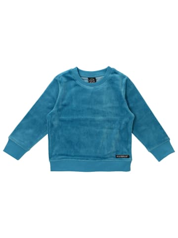 Villervalla Pullover Velours in blau