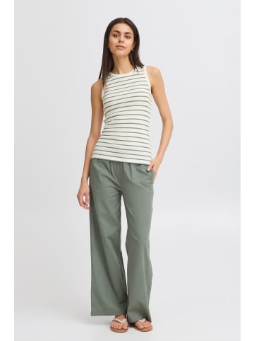 Fransa Jerseytop FRHIZAMOND Slim fit in Agave green stripe art