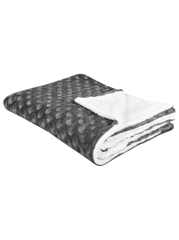 Beliani Tagesdecke KANDILLI in Grau/Weiß - (W) 150 x (H) 1 x (L) 200 cm