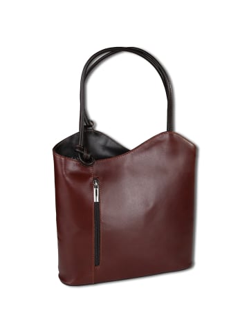 Toscanto Toscanto Schultertasche, Rucksack Leder braun ca. 28cm