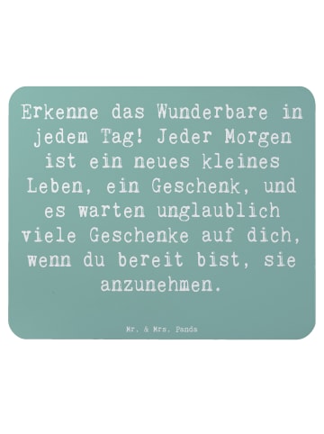 Mr. & Mrs. Panda Mousepad Spruch Erleuchtung im Alltag mit Spruch in Meeresbrise
