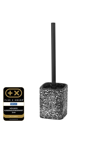 Wenko WC-Garnitur Terrazzo Schwarz, WC-Garnitur Mod. Terrazzo Schwarz in Schwarz