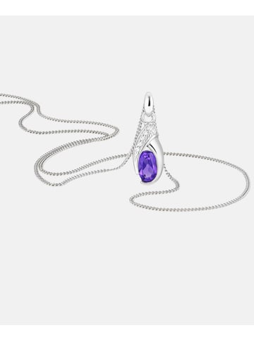 Diamant L'éternel Halskette aus 375 Weißgold mit 0.42 Karat Diamant mit Amethyst