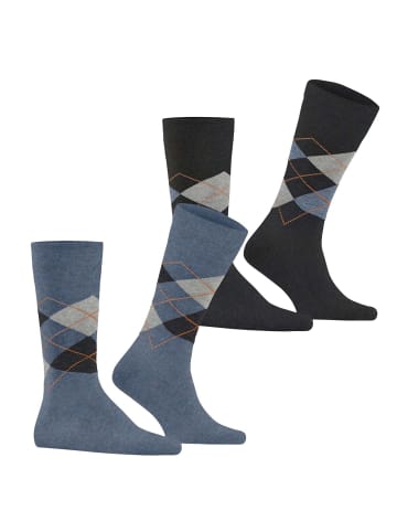 Burlington Socken 2er Pack in Dunkelblau/Blau