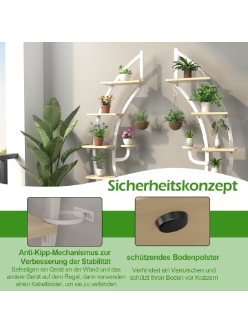 COSTWAY 2er Set 6-stufiger Pflanzenständer in Weiß