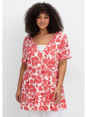 sheego by Joe Browns Longshirt in ecru-gemustert