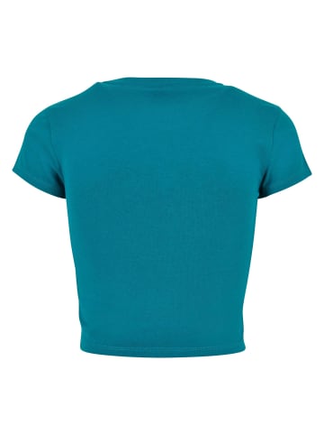 Urban Classics Urban Classics Damen Ladies Stretch Jersey Cropped Tee in watergreen
