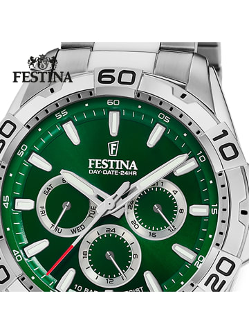 Festina Multifunktion-Armbanduhr Festina Multifunktion silber groß (ca. 45mm)