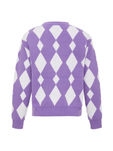 FENIA Damen Sweater in LILA WEISS