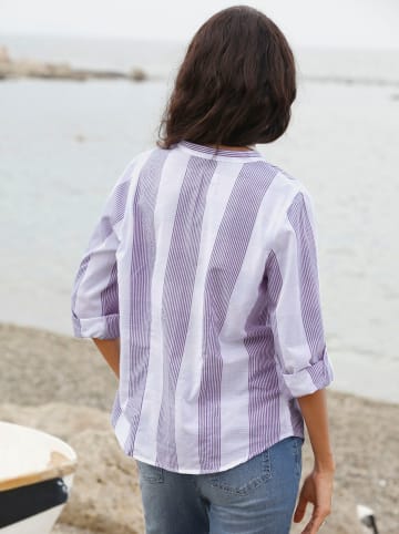 WITT WEIDEN Bluse in lavendel-weiß-kariert