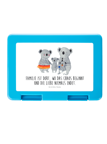 Mr. & Mrs. Panda Brotdose Koala Familie mit Spruch in Weiß