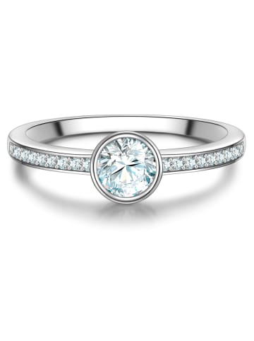 Trilani Solitärring aus Sterling Silber mit Zirkonia in silber