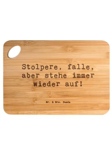 Mr. & Mrs. Panda Frühstücksbrettchen Spruch Fehler machen und da... in Braun