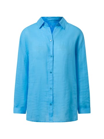 CASH-MERE.CH Ramie Bluse Oversize Style in Hellblau