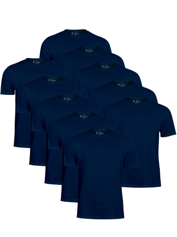 Cotton Prime® 10er Pack T-Shirt Basic O-Neck in Dunkelblau