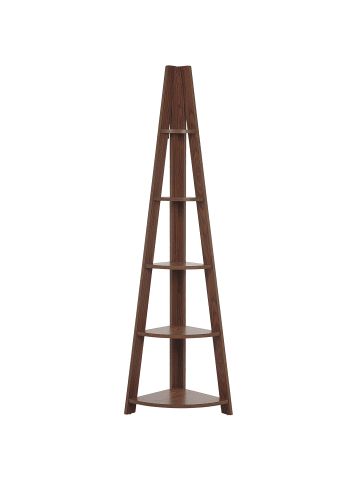 Beliani Bücherregal MOBILE SOLO in Braun - (W) 49 x (H) 175 x (L) 35 cm