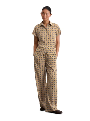 Marc O'Polo Gemusterte Bluse regular in Medium Beige