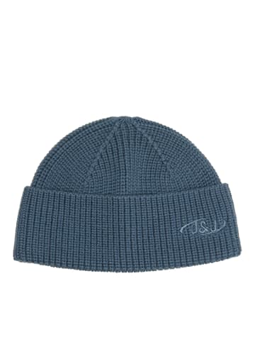 Jack & Jones Kurz Gerippte Mütze Winter Beanie Kopfbedeckung Recycelt JACAIR in Blau