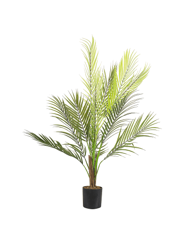 Beliani Kunstpflanze ARECA PALM in Grün/Schwarz - (W) 10 x (H) 83 x (L) 10 cm
