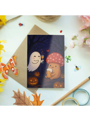 Mr. & Mrs. Panda neujahrskarte Gespenst  Prost  Design ohne Spruch in Weiß