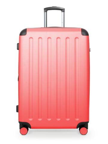 Hauptstadtkoffer Spree - Großer Koffer erweiterbar XL Trolley Aufgabegepäck, TSA, in Korall