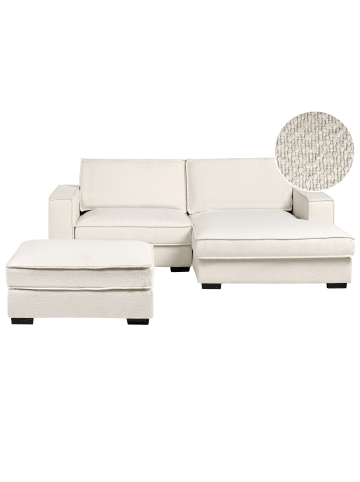 Beliani 2-tlg Ecksofa KOLDING in Beige/Schwarz