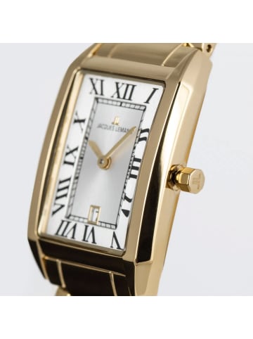 Jacques Lemans Damen-Quarzuhr Torino Rechteckig Goldfarben