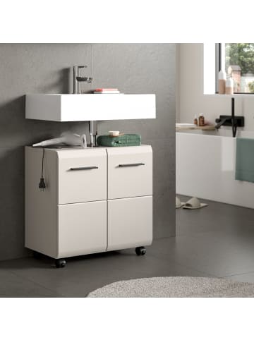 Inn.Furn Waschbeckenunterschrank Kaschmir 60 cm 2-türig, Unterschrank auf Rollen