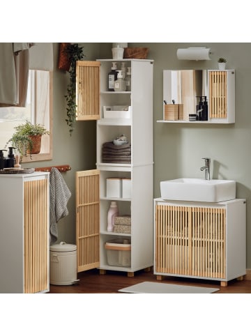 SoBuy Badezimmerschrank in Reinweiß - (W) 33 x (H) 165 x (L) 33 cm