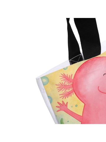 Mr. & Mrs. Panda Beuteltasche Axolotl Hurra Design mit Spruch in Weiß