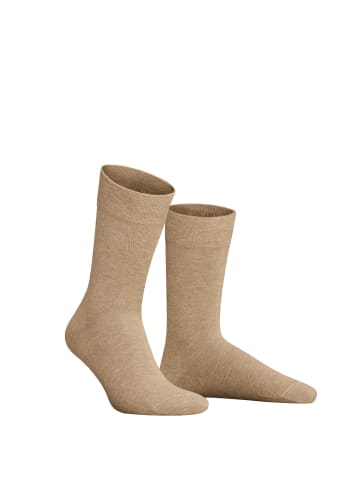 Hudson Socken Relax Cotton druckfreier Bund in Beigemel.