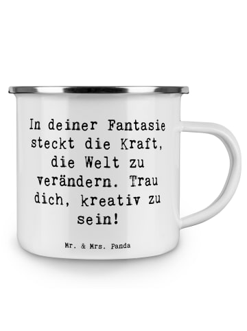 Mr. & Mrs. Panda Trinkbecher Spruch Die Freude an der Kreativitä... in Weiß