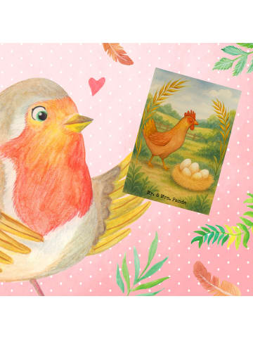 Mr. & Mrs. Panda Beileidskarte Huhn Stolz Design ohne Spruch in Weiß