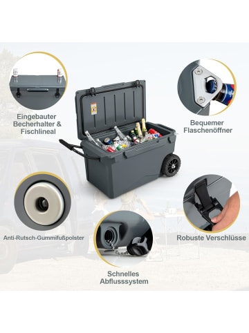 COSTWAY 71L Isolierbox tragbar in Grau
