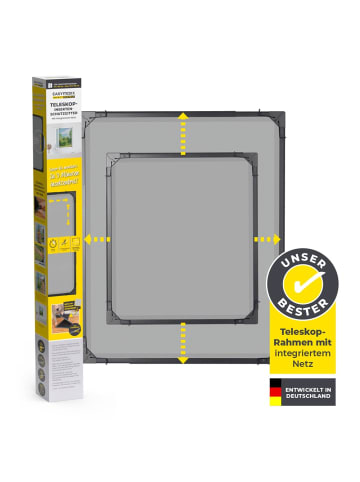 EASYmaxx EASYmaxx Insect Protect  Teleskop-Insektenschutzgitter mit Netz - anthrazit