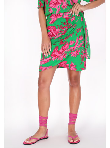 IZIA Women Skirt in green pink
