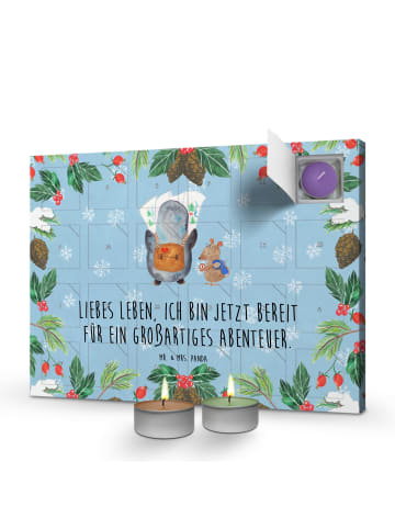 Mr. & Mrs. Panda Kerzen Adventskalender Pinguin & Maus Wanderer ... in Eisblau
