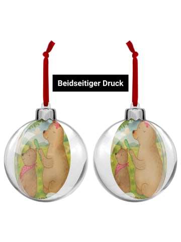 Mr. & Mrs. Panda christbaumkugel Bär Kind Design ohne Spruch in Weiß