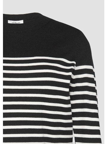 s.Oliver Strickpullover langarm in Schwarz