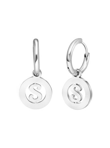Lucardi Ohrringe "Buchstabe S" Rund