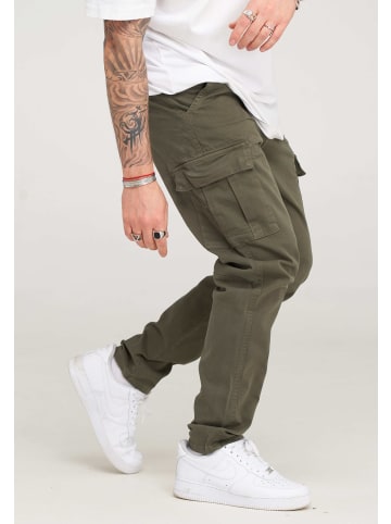 behype Cargo-Hose - BHMATOLA Jogger-Hose Jeanshose Stoffhose in Khaki