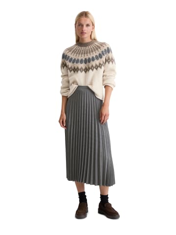 Marc O'Polo Plisseerock A-Shape in rocky grey melange