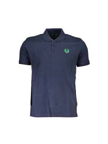 GianMarco Venturi Blaues Baumwoll-Polohemd