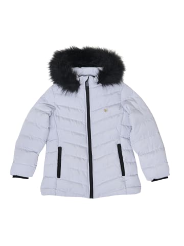 KOROSHI Wattierte Mädchenjacke mit Kapuze in grau
