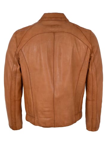 Milestone Lederjacke Lammnappa in Gebranntes Orange
