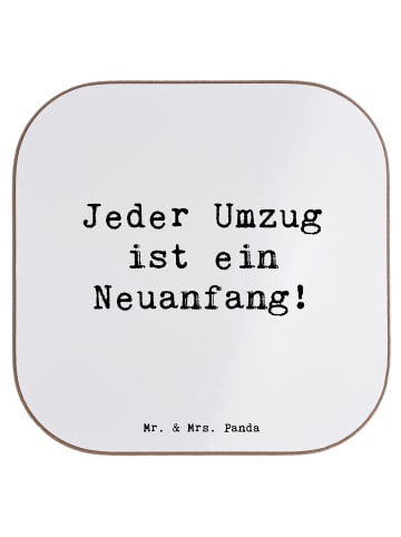 Mr. & Mrs. Panda Untersetzer für Gläser Spruch Umzug Neuanfang m... in Weiß