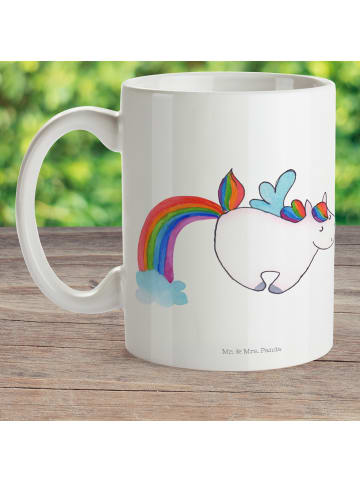 Mr. & Mrs. Panda Plastikbecher Einhorn Fliegendes Pferd ohne Spruch in Weiß