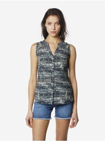 KOROSHI Ärmellose, bedruckte Damenbluse in blau